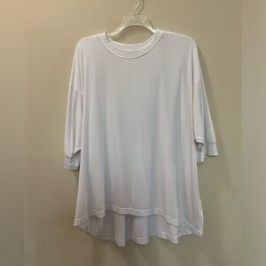 Athleta Inspire Top Plus Size White 3/4 Sleeves  Size 2X